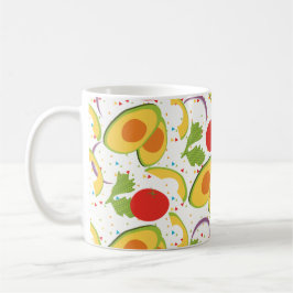 Avokado Tomatsallad Grönska Mönster Kaffemugg