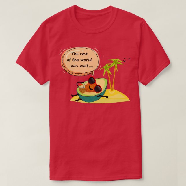 avokado tropiska ön t shirt (Design framsida)