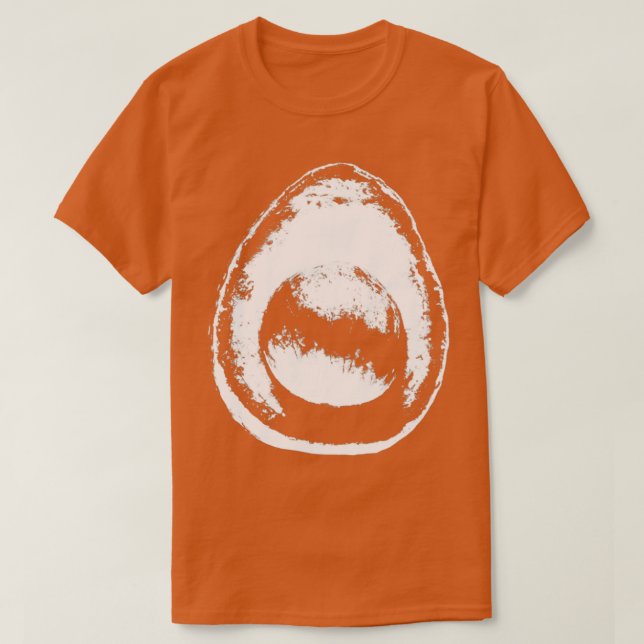 avokado vit på svart t shirt (Design framsida)