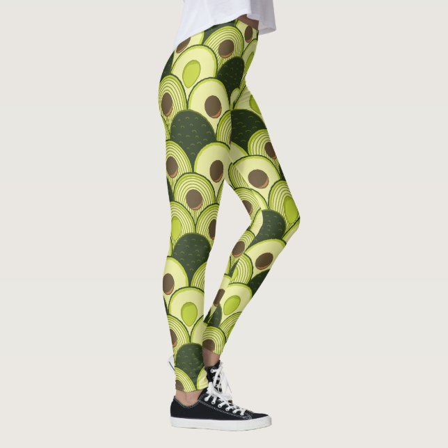 avokadon i art décodamasker leggings (Höger)