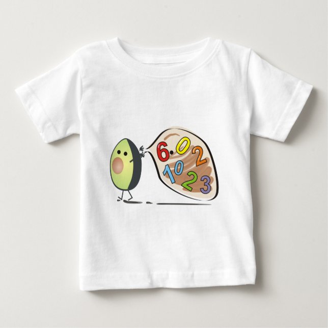 avokadon numrerar t-shirt (Framsida)