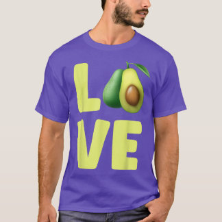 Avokados Vegetarian Vegan Food Avocado Kärlek T Shirt