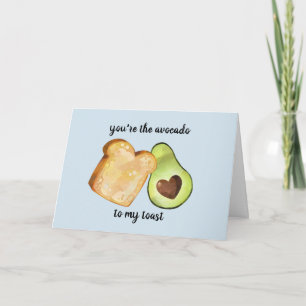 Avokadotoast älskare årsdag kärlek alla hjärtans d kort
