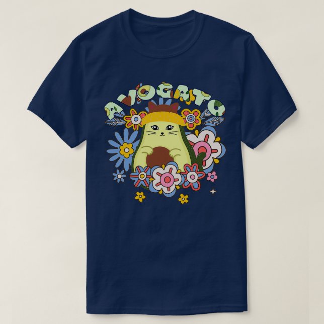 avokatto med blommor t shirt (Design framsida)