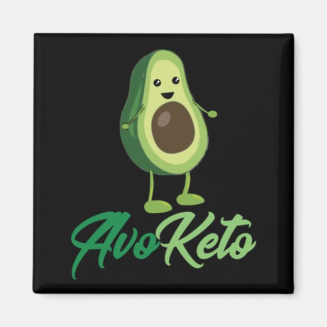 Avoketo - Funny Keto Avocado Magnet (Framsidan)