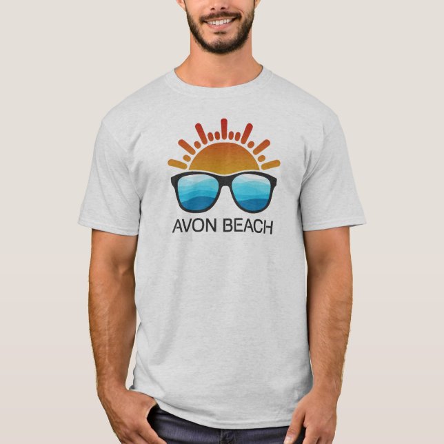 Avon Beach North Carolina Sunglasses T Shirt (Framsida)