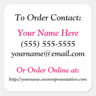 Avon Brochure Stickers - Square Fyrkantigt Klistermärke