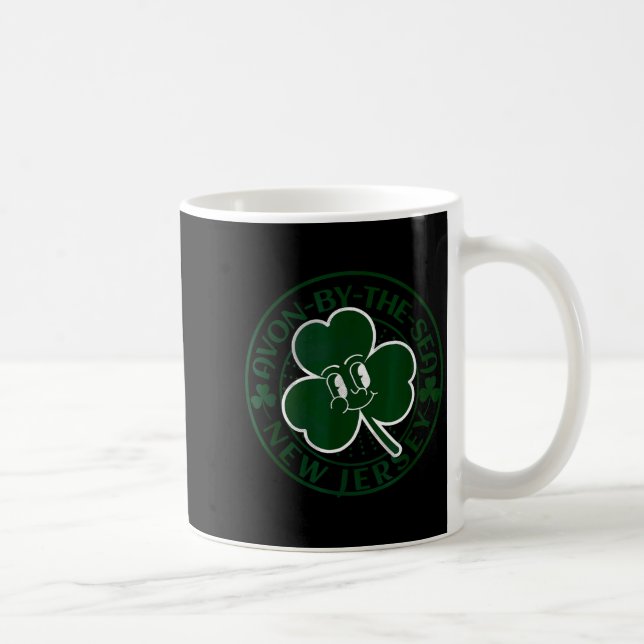 Avon-by-the-sea New Jersey Irish Shamrock Nj Retro Kaffemugg (Höger)