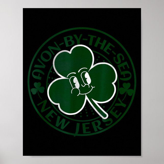 Avon-by-the-sea New Jersey Irish Shamrock Nj Retro Poster (Framsidan)