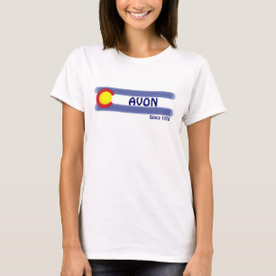 Avon Colorado local flagga dam T T-shirt