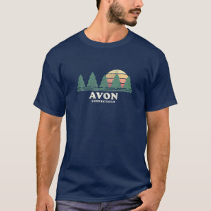 Avon CT Vintage Throwback Retro 70S-design T Shirt