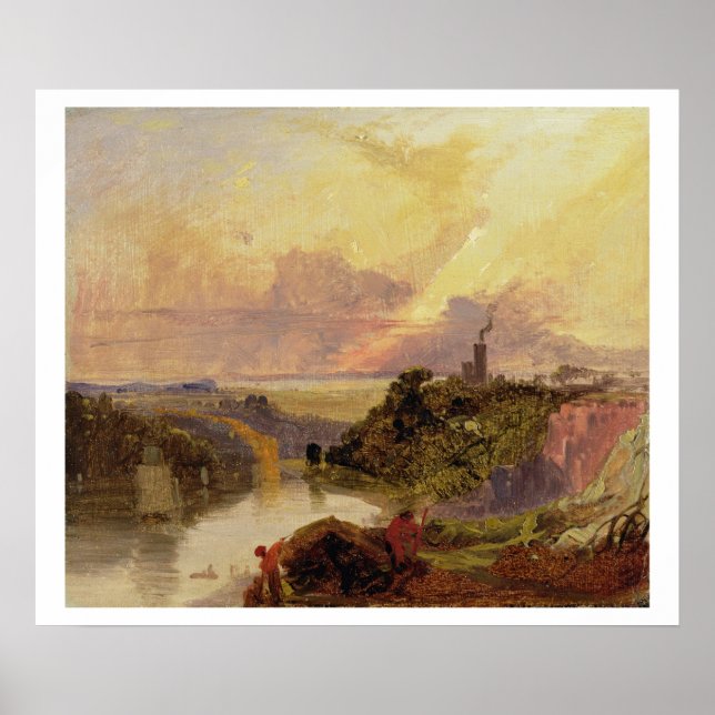 Avon Gorge vid Sunset (olja på papper mark) Poster (Framsidan)
