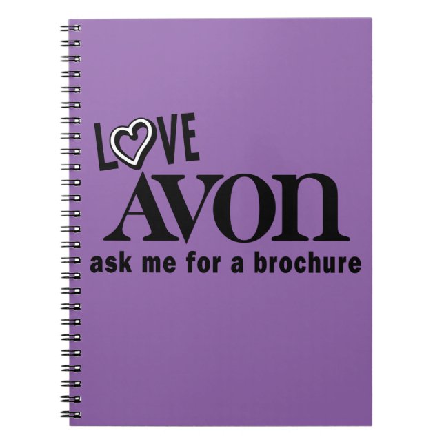 Avon handstil vadderar och/eller förar journal anteckningsbok (Framsidan)