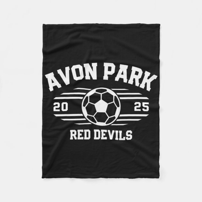Avon Park Red Devils Fotboll Byll 2025  Fleecefilt (Framsidan)