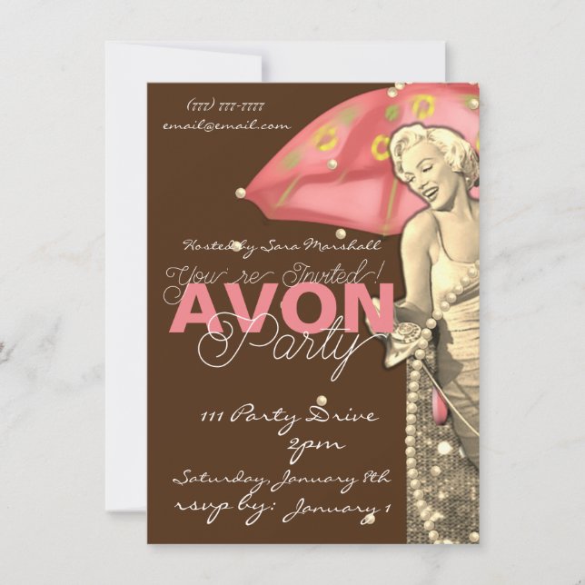 Avon Party-inbjudan (Framsida)