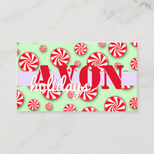 Avon Peppermint Candy Helgdagars Visitkort
