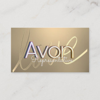Avon personlig guld visitkort