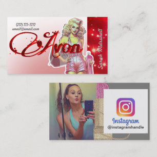 Avon Representant Instagram-Affärskort Visitkort