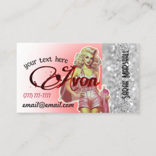 Avon Representativt Affärskort Visitkort