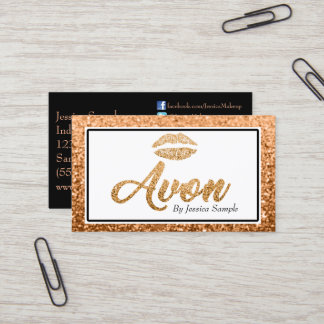 Avon rosa guld- skönhetläppar visitkort