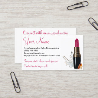 Avon socialt massmedia, vit visitkort