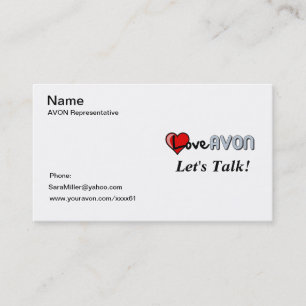 AVON visitkort