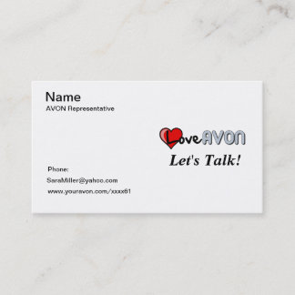 AVON visitkort