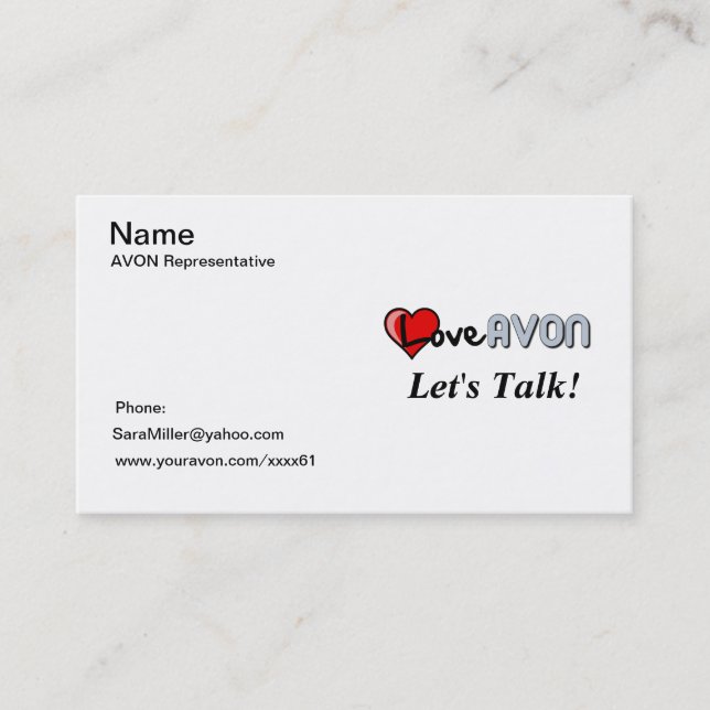AVON visitkort (Framsida)
