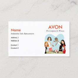 Avon visitkortar med socialt massmedia info visitkort