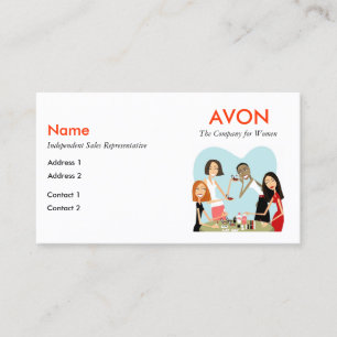 Avon visitkortar med socialt massmedia info visitkort