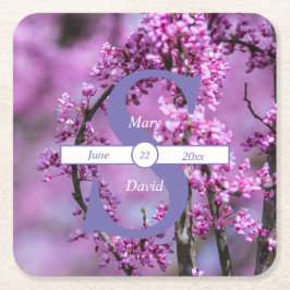 Avondale Redbud Art Bröllop Pappra Underlägg