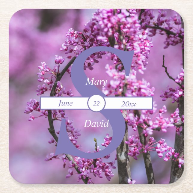 Avondale Redbud Art Bröllop Pappra Underlägg (Framsidan)