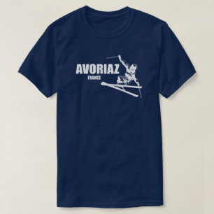 Avoriaz Frankrike Skier T Shirt