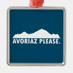 Avoriaz Frankrike, tack Julgransprydnad Metall