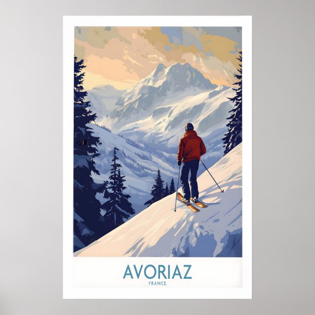 Avoriaz Ski Poster France 1 (Framsidan)