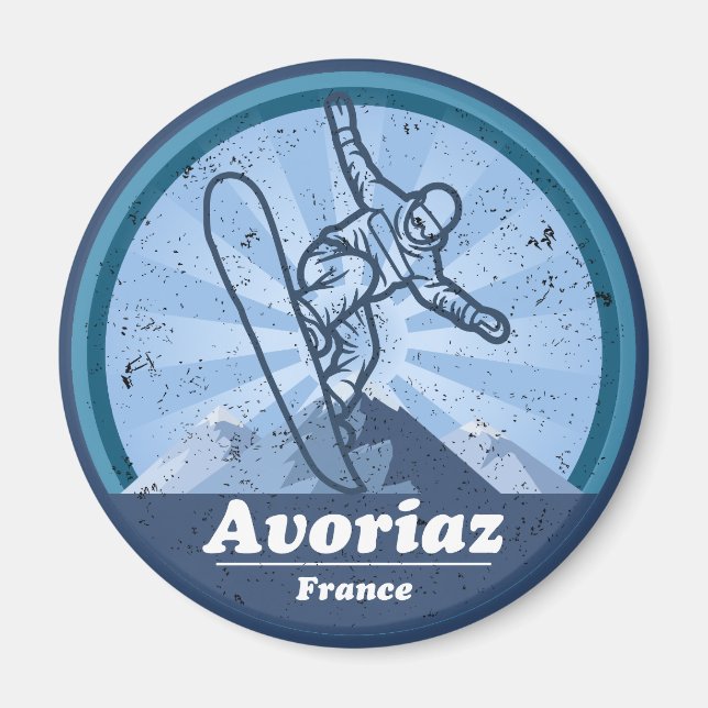 Avoriaz Station de ski - Snowboard Magnet (Framsidan)