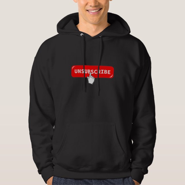 Avprenumerationsknapp Funny Geek Hoodie (Framsida)