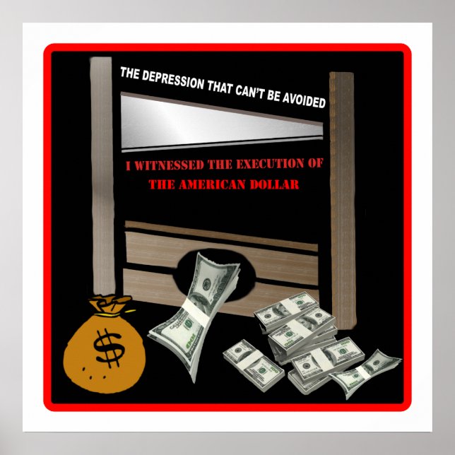 Avrättning av den amerikanska dollarns Poster (Framsidan)