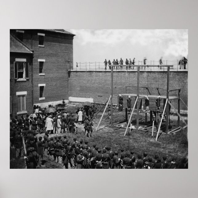 Avrättning av fyra personer Lincoln Conspirators Poster (Framsidan)