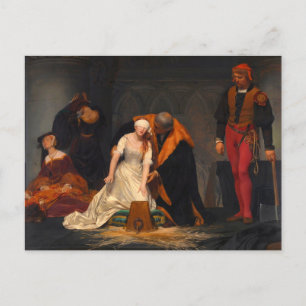 Avrättningen Lady Jane Grey Paul Delaroche 1833 Vykort