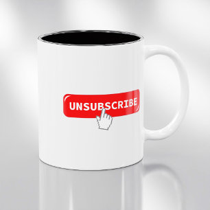 Avregistrera knapp - Rolig kaffemug Två-Tonad Mugg