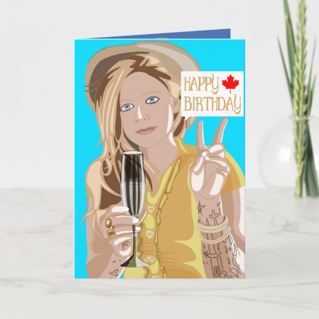 Avril Lavigne Birthday Card. Kort (Framsida)