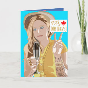 Avril Lavigne Birthday Card. Kort