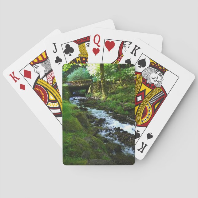 Avrinning från Wahkeena Falls, OR Casinokort (Baksidan)