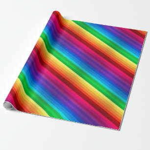 Avriven unik färgrik diagonal regnbåge presentpapper