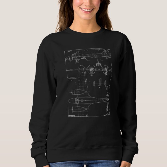 Avro Anson V British Canadian Ww2 Trainer Flygplan T Shirt (Framsida)