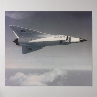 Avro Arrow- RL202 in Flight 'lämnat beck' Poster