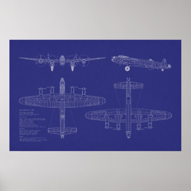 Avro Lancaster Bomber Poster (Framsidan)