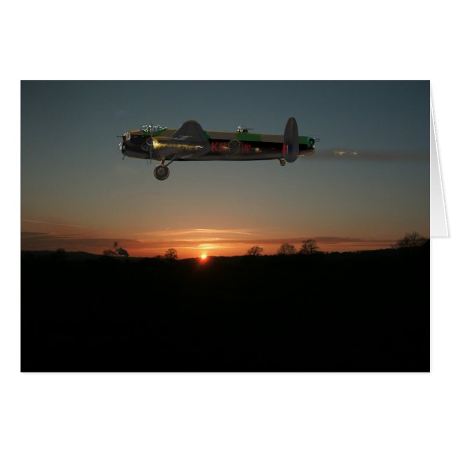 Avro Lancaster Hälsningskort (Framsidan Horizontal)