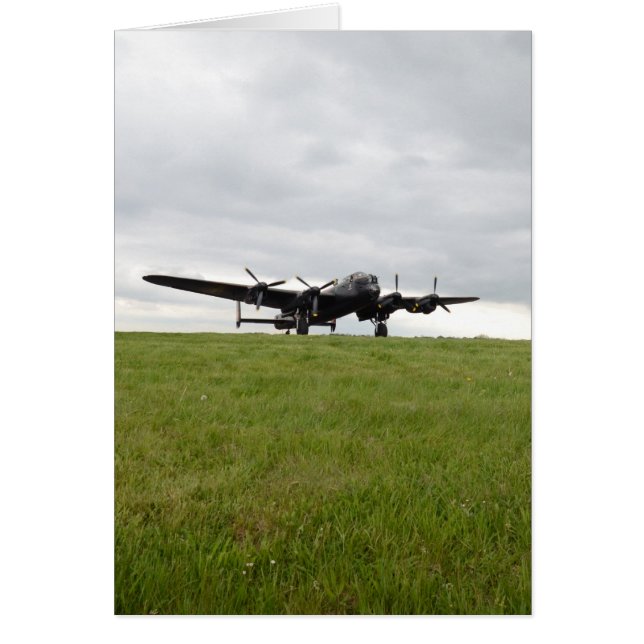 Avro Lancaster Taxiing Hälsningskort (Framsidan)